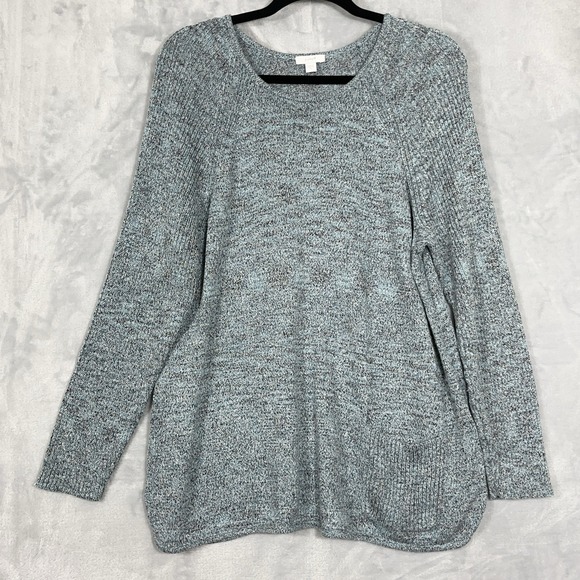 J. Jill Sweaters - Pure J Jill Pullover Linen Blend‎ Sweater Tunic Langenlook Womens XL Aqua Green